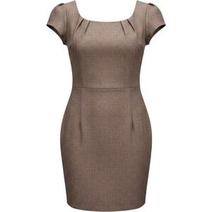 BCX Brown Career Dress Work Office Party Sheath Fitted Women's Size 13